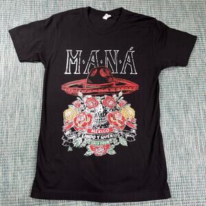 MANA Mexico Lindo Y Querido 2023 Tour Black T Shirt Mens Sz S New